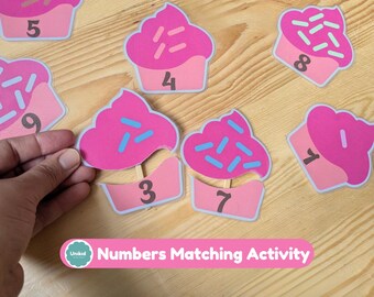 Preschool Number Matching Game | Printable Counting Activity (Digital Download)