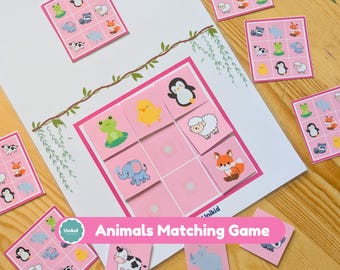 Printable Animal Matching Game: Preschool Fine Motor Skills (DIY Busy Bag)