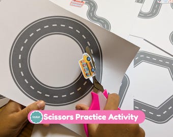 Scissors Practice Activity Printable PDF | Cutting Skills Worksheets for Preschool & Kindergarten | Fine Motor Skills