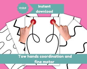 Two-Hand Coordination Tracing Activity Brain Gym Activity: Fine Motor Skills Printable (PDF)