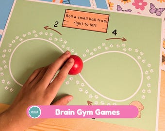 Brain Gym Activities: Neuro-Games for kids  Fine Motor Skills Printable (PDF) 15+ pages