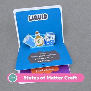 States of Matter Craft | 3D Science Craft | Preschool Kindergarten Printable | STEM Learning Activity