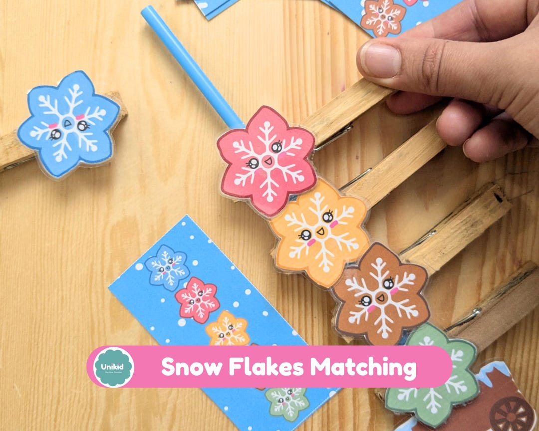 Winter Snowflakes Matching Activity | Christmas Preschool Activity ...