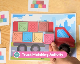 Truck Matching Activity | Fun Preschool Activity | Fine Motor Skills Game