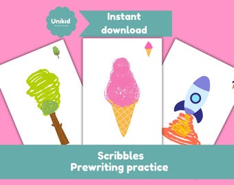 Scribble Activity Sheets: Fine Motor Skills Practice (PDF Download)