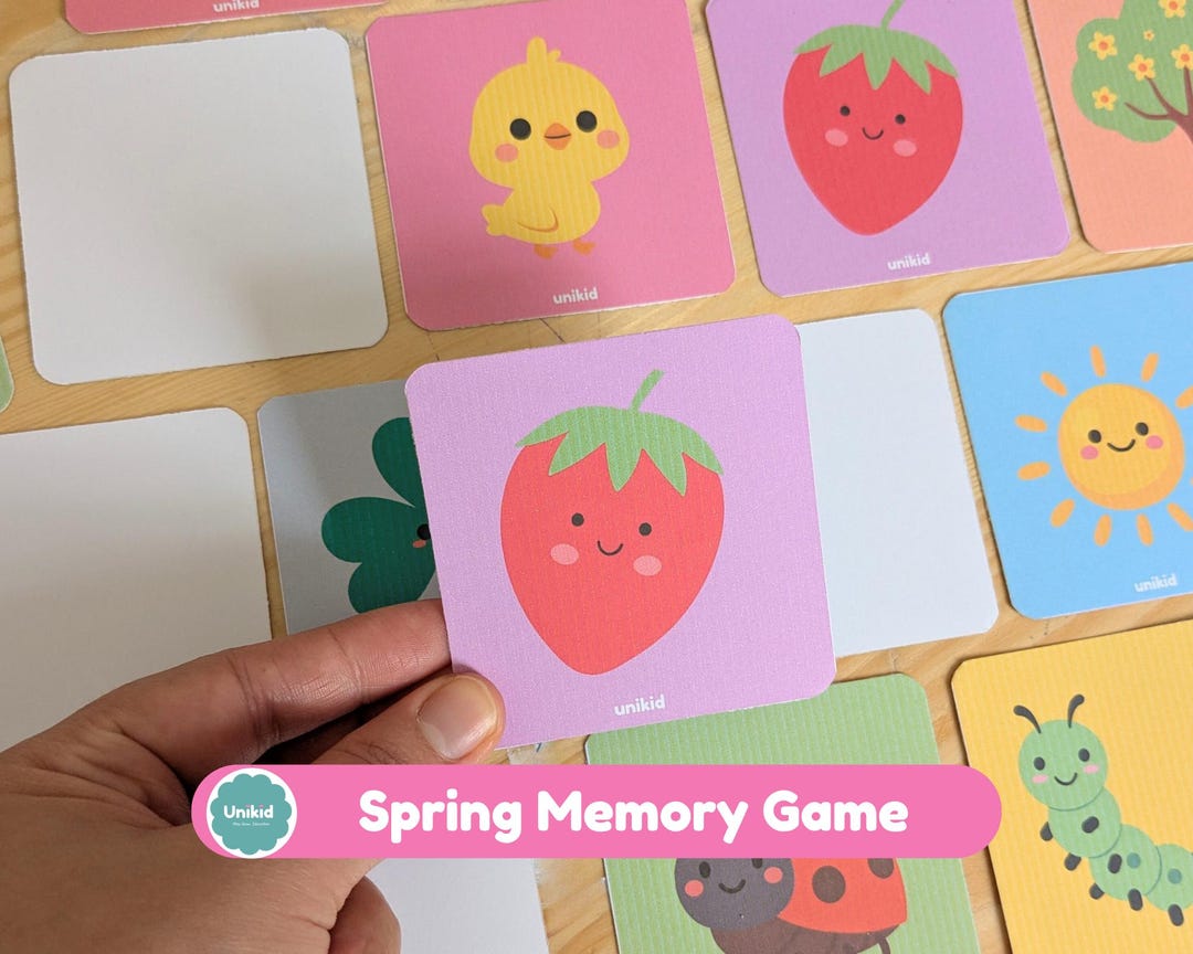 Spring Memory Matching Game Printable PDF – Fun Spring Activity for ...
