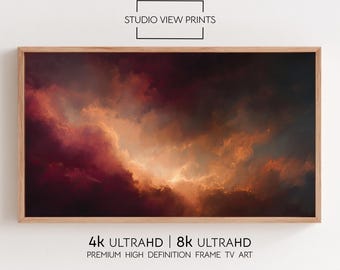 Abstract Sunset Clouds Samsung Frame Tv Art, Digital Download, StudioViewPrints