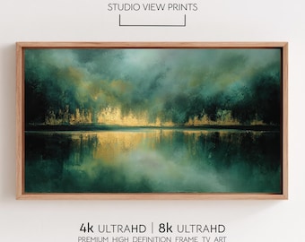 Emerald Abstract Samsung Frame Tv Art, Digital Download, StudioViewPrints
