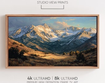 Sierra Mountains Samsung Frame Tv Art, Oil Painting, Digital Download, StudioViewPrints