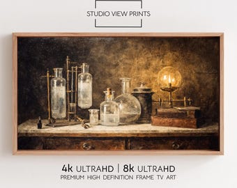 Antique Laboratory Frame TV Art Oil painting | Digital Download | Vintage Fine Artwork and Decor | 16:9 Samsung 4k 8k UHD StudioViewPrints