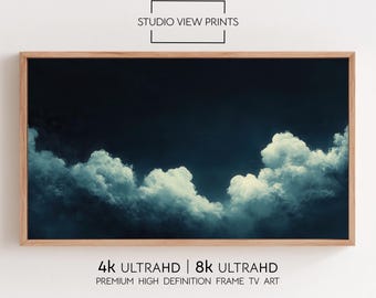 Cumulus Clouds Samsung Frame TV Art, 4k 8k Digital Download, Moody, Screensaver, Wallpaper, StudioVideoPrints