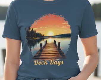 Dock Days Shirt, Lake Life T Shirt, Cabin Weekend Tee, Summer Lake Shirt, Gift for Lake Lover