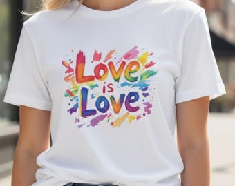 Love Is Love Unisex Pride Shirt, Rainbow Graphic Tee, LGBTQ Ally Shirt