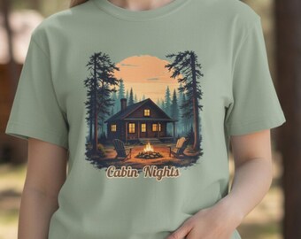 Cabin Nights Shirt, Cabin Lover Gift, Cabin Life Shirt, Campfire Shirt, Cottage Shirt