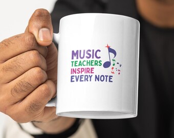 Cadeau mug pour professeur de musique, tasse à café en céramique pour chef de choeur, mug 11 oz 15 oz