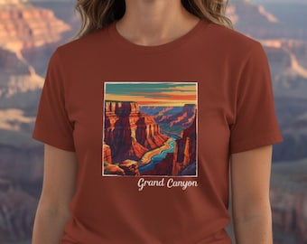 Grand Canyon Shirt, Retro National Park Tee, Vintage Inspired Travel Graphic T Shirt