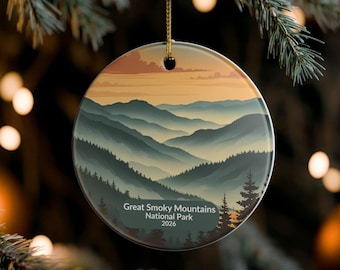 Great Smoky Mountains National Park Ceramic Ornament, 2026 Travel Keepsake