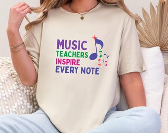 Les professeurs de musique inspirent chaque note, cadeau pour professeur, t-shirt coloré pour la classe de musique