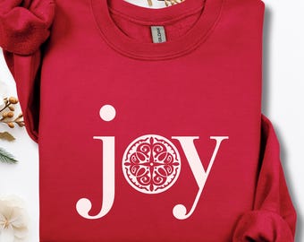 Christmas Joy Sweatshirt, Holiday Ornament Fleece, Simple Holiday Shirt