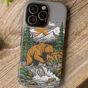 Bear Adventure MagSafe Case: Wildlife Phone Cover, Nature Lover Gift