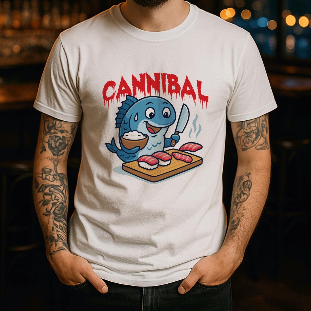 T-Shirt Ironica 'I Love Sushi' – 100% Cotone, Slim Fit, Manica Corta – Per Veri Appassionati Di Sushi