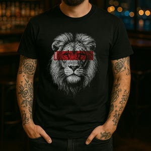 Savage Lion Graphic Tee: Hand-Drawn Streetwear Shirt