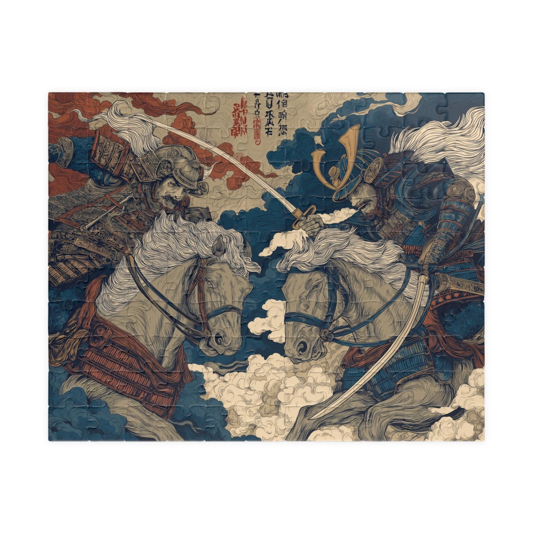 Takeda Shingen Vs Uesugi Kenshin Samurai Battle Puzzle - Etsy
