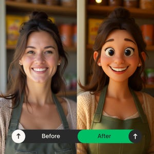 Portrait personnalisé de style Pixar à partir d'une photo : dessin de couple, illustration de personnages animés, cadeau numérique personnalisé, avatar inspiré de Pixar