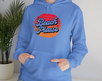 Beach Vibes Hoodie: Unisex Cotton-Blend Sweatshirt for Summer