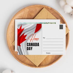 Carte postale de la fête du Canada - Moderne, joyeuse fête du Canada
