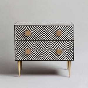 Handmade Bone Inlay Chest of Drawers | Chest of Drawers | Bone Inlay Dresser | Inlay Chest of Drawers | Inlay Dresser