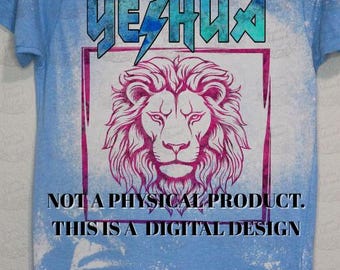Yeshua Lion Blue Design Sublimation DTF Digital Design