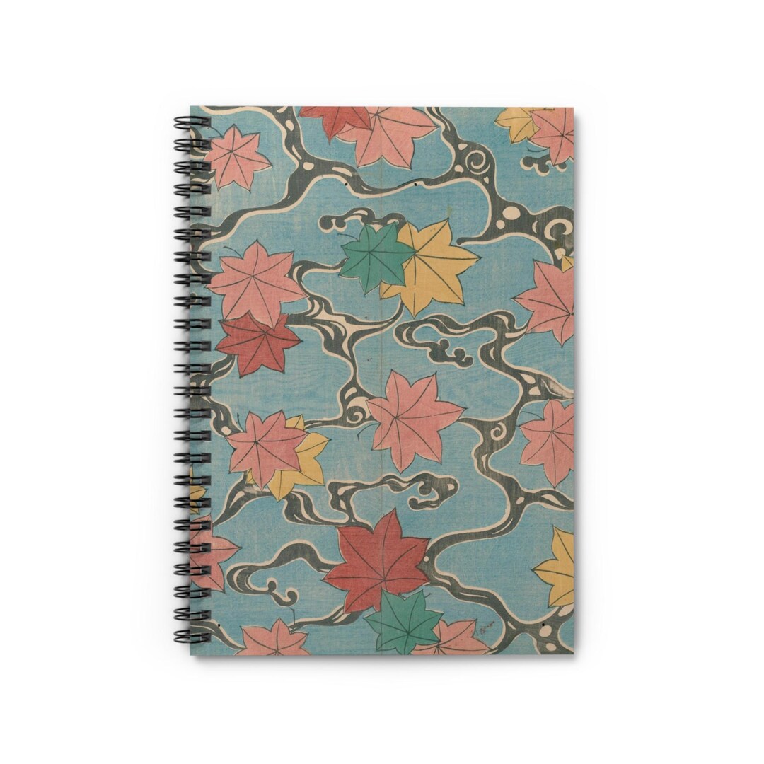 Maple Notebook Ryusui Maple Leaves Spiral Notebook, 6x8 Ruled Journal for Study Notes ...