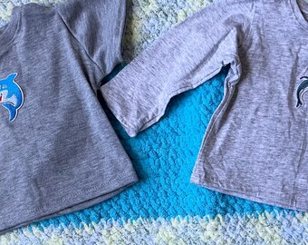 Baby Shirts: Gray, Shark, Dolphin