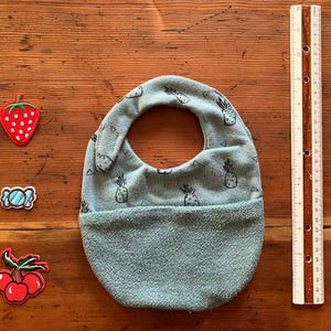 Pineapple Velcro on Baby Bib