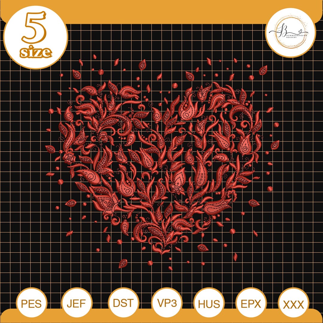 Heart Valentine 2026 Embroidery File, Happy Valentine’s Day Embroidery ...