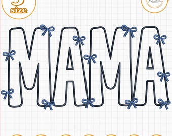 ママアップリケ刺繍デザイン、ミニマルなリボンママファイル、シンプルなママのアイデア、コケットママデザイン、エレガントなママアウトライン、かわいいリボンママデザイン
