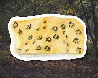 Animal Tracks Sticker, Nature Lover Gift