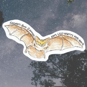 Whimsical Bat Vinyl Decal | Eco-Friendly Sticker for Nature Lovers | Perfect for Gifts, Home Décor