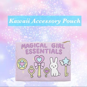 Magical Girl Accessory Pouch- Cute Kawaii Makeup or Coin Pouch