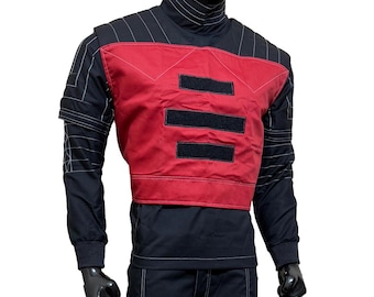 Traje de vuelo mandaloriano personalizado / Traje de cosplay de Star Wars de 3 piezas / Conjunto de camisa, pantalones y chaleco de cazarrecompensas