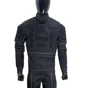 Din Djarin Inspired Black Flight Suit | 3-Piece Mandalorian Costume Set | Tactical Cosplay with Vest, Shirt & Pants