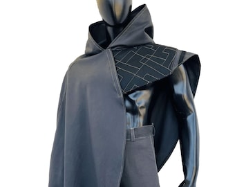 Cal Kestis Jedi Survivor Cosplay Poncho Cape & Pants | Star Wars Inspired Hooded Cloak Outfit for Cosplay and Events