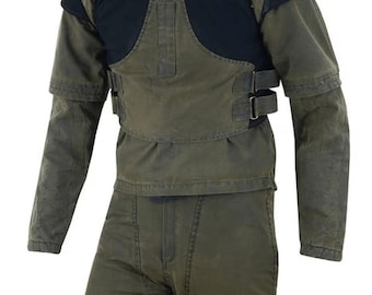 Traje de tres piezas mandaloriano personalizado / Traje de vuelo de cazarrecompensas inspirado en Star Wars / Disfraz de armadura interior para Comic Con o Halloween