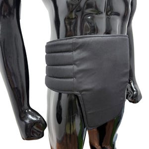 Star Wars Mandalorian Cummerbund | Black Bounty Hunter Waist Belt for Cosplay | Din Djarin Costume Accessory
