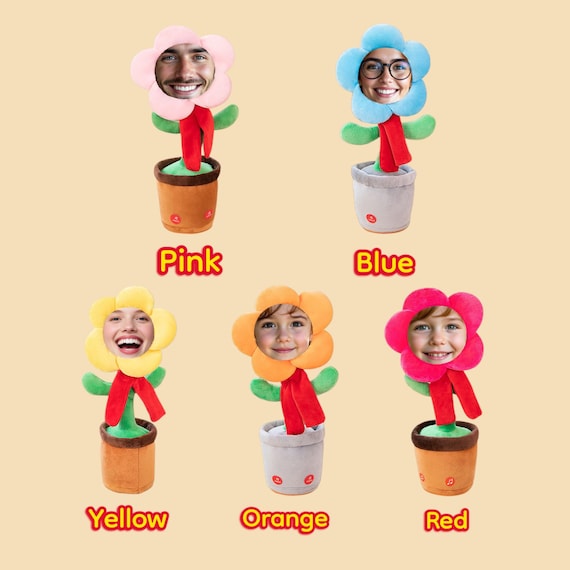 Custom Dancing Sunflower With Face | Repeating Rechargeable Flower