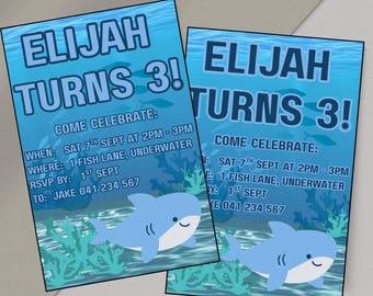 Under the Sea Birthday Invitation | Ocean Party Invite | Digital Download | Editable Template