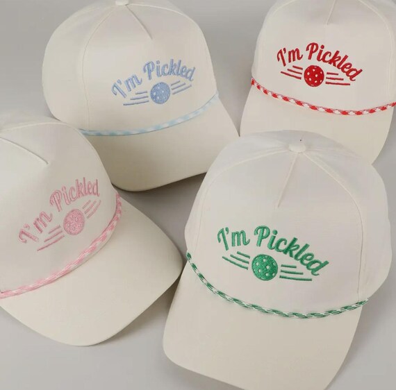Pickleball Embroidered Snapback Hat: Sporty Paddle Club Cap  display picture 1