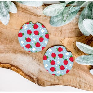Personalized Car Coasters | Absorbent Boho Car Accessories | Cute Cup Holder Coasters for Women | Custom Car Decor Gift for Her