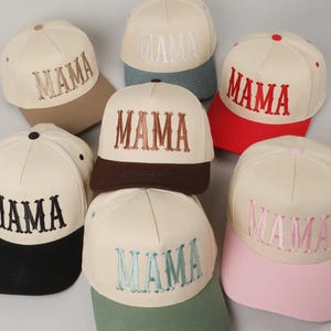 Mama Embroidered Snapback Hat | Structured Mom Cap | Cool Mom Life Hat | Modern Mama Baseball Hat | Adjustable Trucker Style Cap